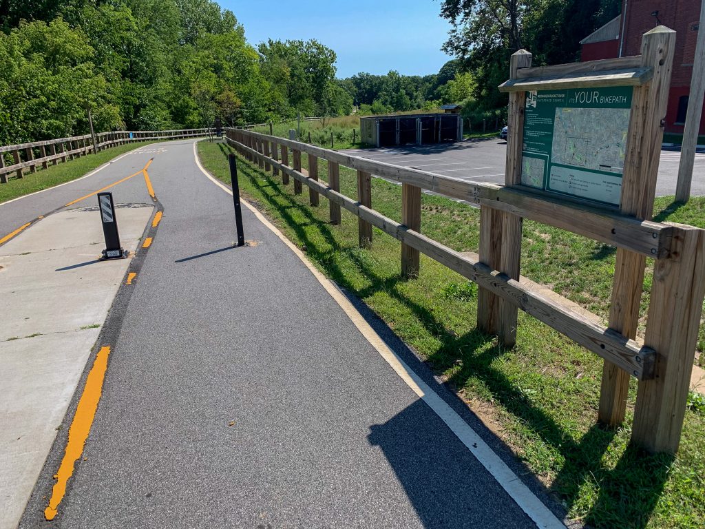 The Woonasquatucket River Greenway path